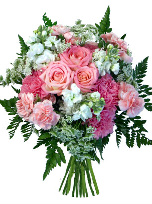 Dolce - Pink Roses and Carnations Bouquet - Indulge in the pastel hues of pink roses and carnations. Smell the sweet fragrance of delicate white stock and enjoy frilly Queen Anne's Lace as it all comes together in this charming bouquet. Mmmm, dolce!

This is an evocative bouquet that will lift the spirits of someone you love. It's simply rapturous.

Order your pink roses bouquet by 1:00 p.m. EST for FedEx next day delivery TuesdaySaturday. Elegant vases and other special items are available during checkout. Overnight delivery Tuesday - Friday is $10.99, Saturday is $19.99. Order roses now for someone special!

Satisfaction with your roses is guaranteed. All of our flower bouquets are shipped farm fresh. Your roses come hand-tied, budding, and ready to make someone smile.<br><br>Code:10067-1114-10067-0000082855